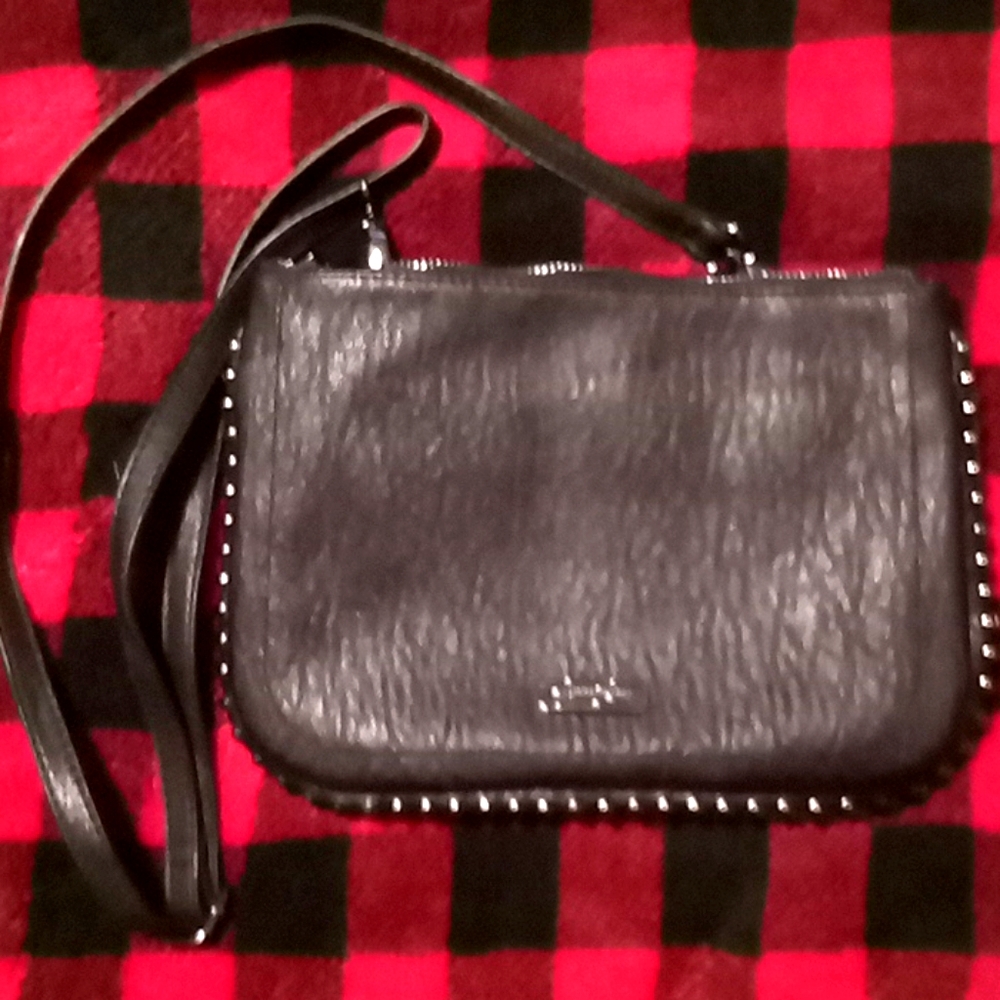 Charming jessica black leather purse